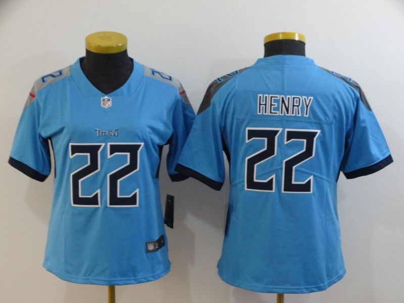 Tennessee Titans HENRY #22 Blue Women NFL Jersey
