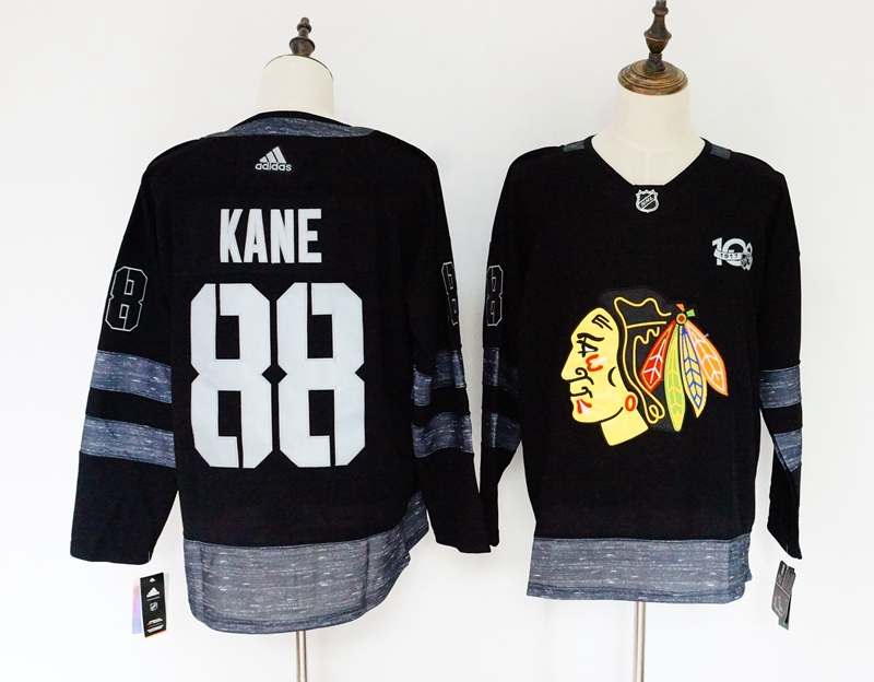 Chicago Blackhawks KANE #88 Black 100th Anniversary NHL Jersey