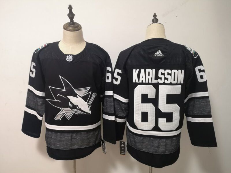 2019 San Jose Sharks KARLSSON #65 Black All Star NHL Jersey