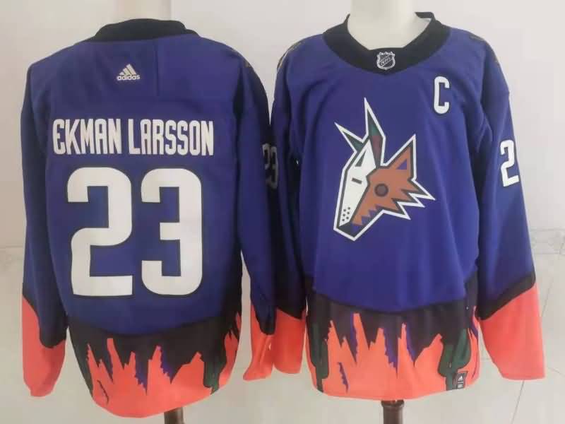 Arizona Coyotes EKMAN LARSSON #23 Purple NHL Jersey