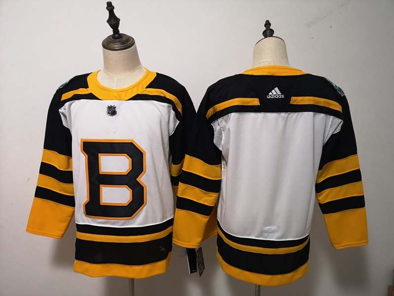 Boston Bruins Custom White Classics NHL Jersey