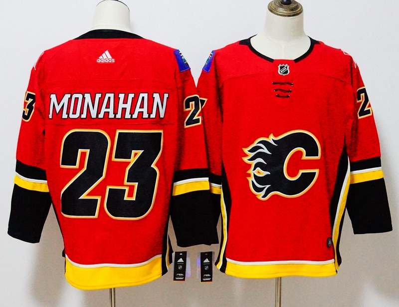 Calgary Flames MONAHAN #23 Red NHL Jersey 02