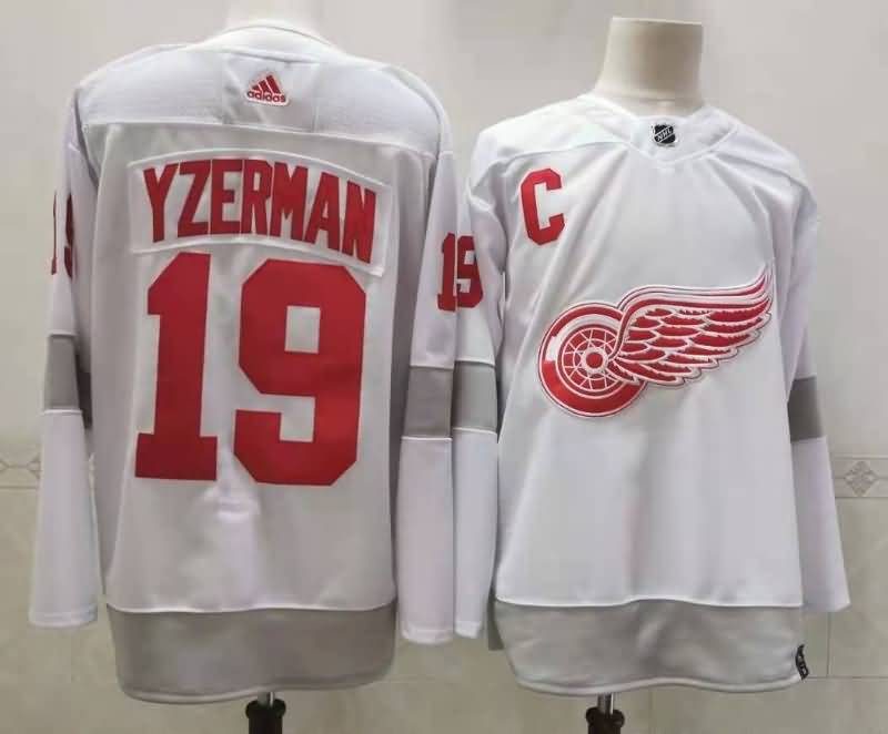 Detroit Red Wings YZERMAN #19 White NHL Jersey