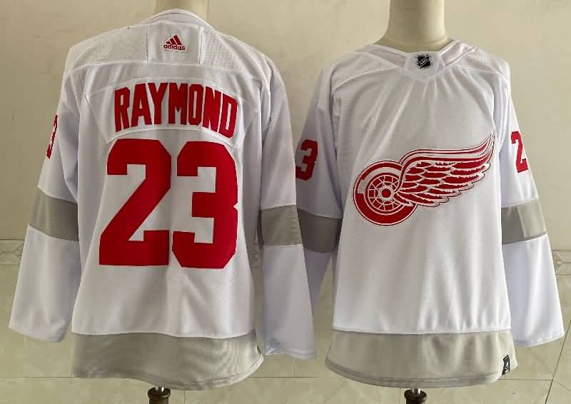 Detroit Red Wings RAYMOND #23 White NHL Jersey