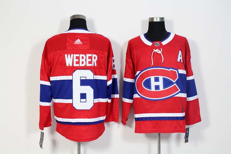 Montreal Canadiens WEBEP #6 Red NHL Jersey