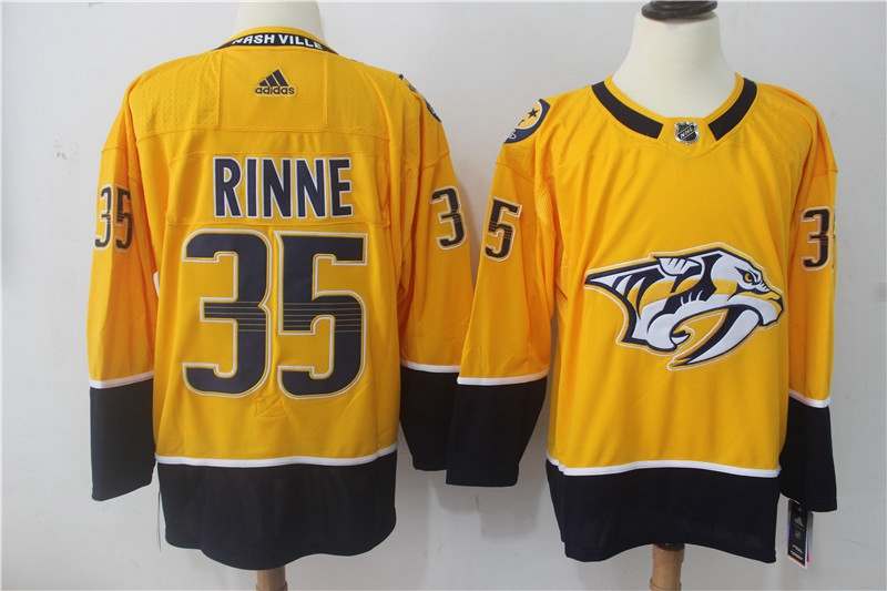 Nashville Predators RINNE #35 Yellow NHL Jersey