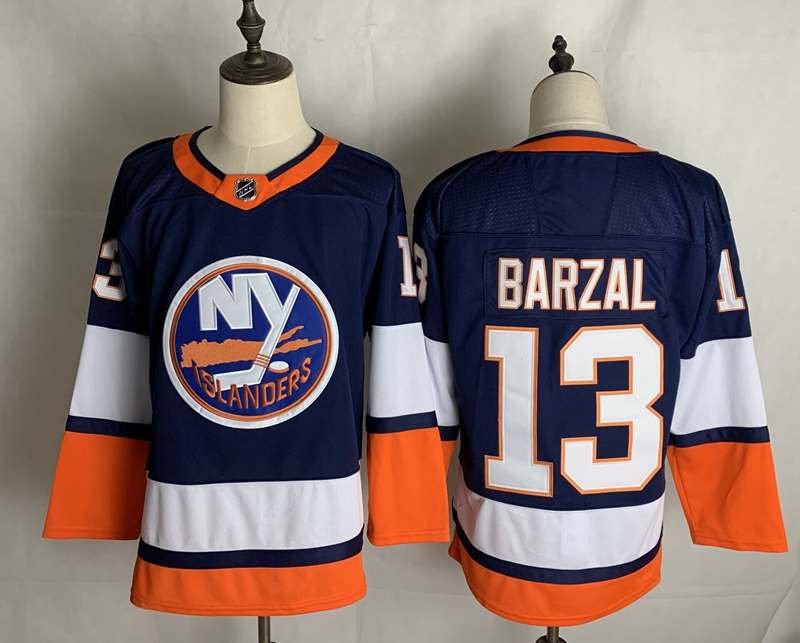 New York Islanders BARZAL #13 Dark Blue NHL Jersey