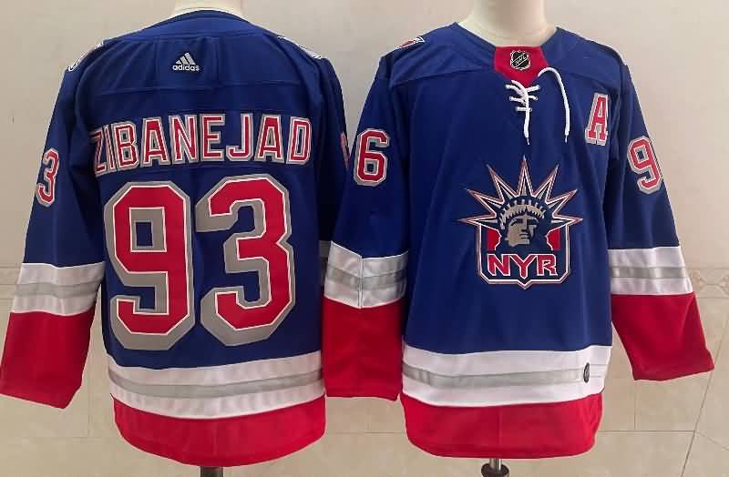 New York Rangers ZIBANEJAD #93 Blue Classics NHL Jersey