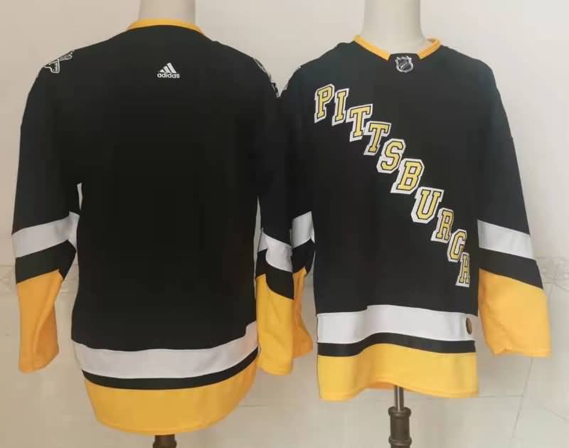 Pittsburgh Penguins Custom Black NHL Jersey 02