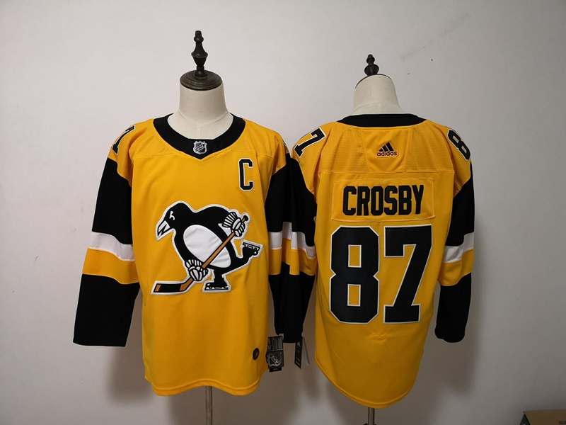 Pittsburgh Penguins CROSBY #87 Yellow NHL Jersey