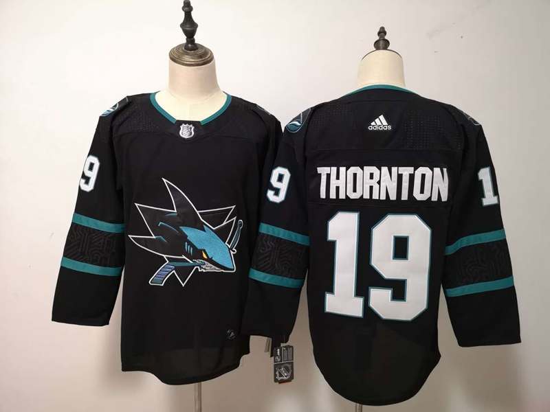 San Jose Sharks THORNTON #19 Black NHL Jersey