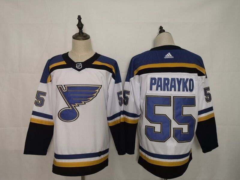 St Louis Blues PARAYKO #55 White NHL Jersey
