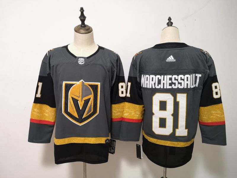 Vegas Golden Knights MARCHESSAULT #81 Grey NHL Jersey