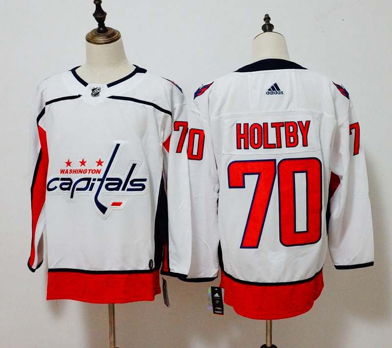 Washington Capitals HOLTBY #70 White NHL Jersey