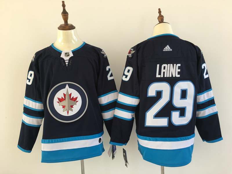 Winnipeg Jets LAINE #29 Dark Blue NHL Jersey