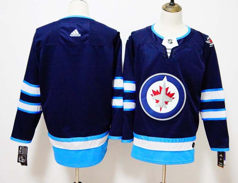 Winnipeg Jets Custom Dark Blue NHL Jersey