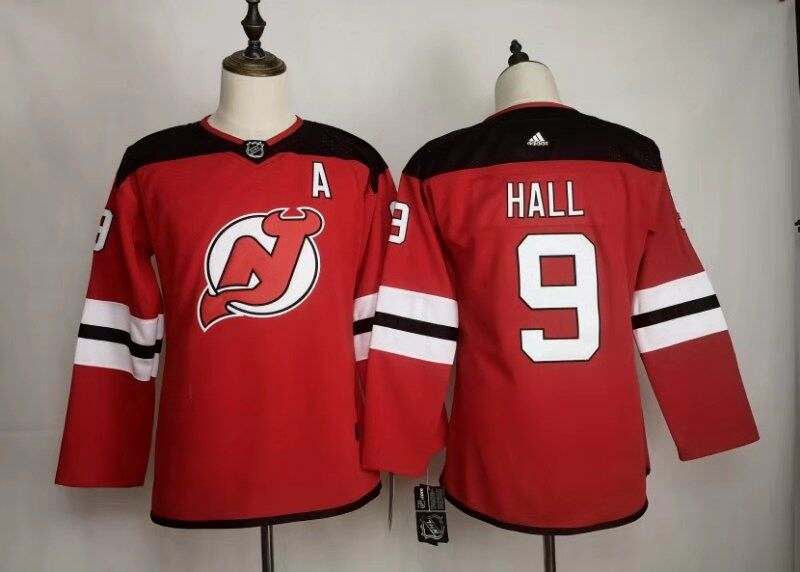 New Jersey Devils HALL #9 Red Women NHL Jersey
