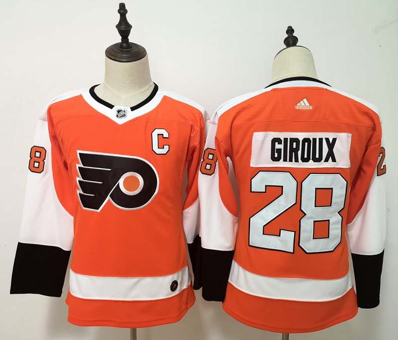 Philadelphia Flyers GIROUX #28 Orange Women NHL Jersey
