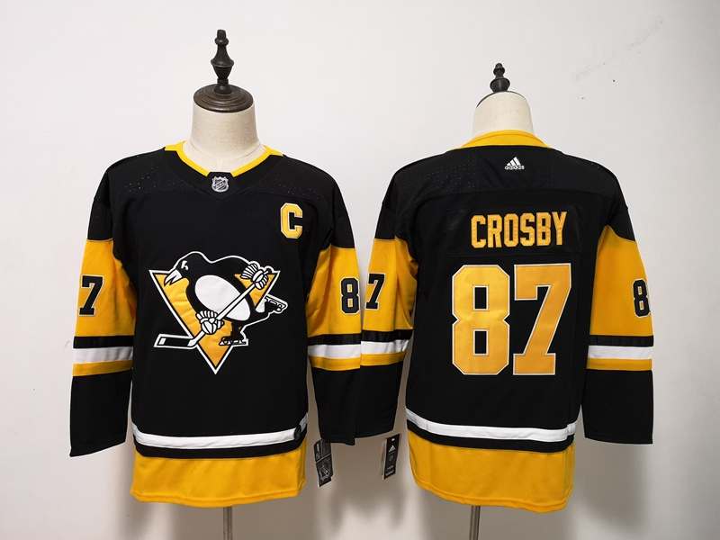 Pittsburgh Penguins CROSBY #87 Black Women NHL Jersey 02
