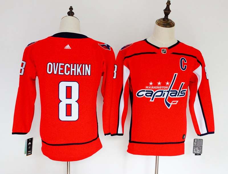 Washington Capitals OVECHKIN #8 Red Women NHL Jersey
