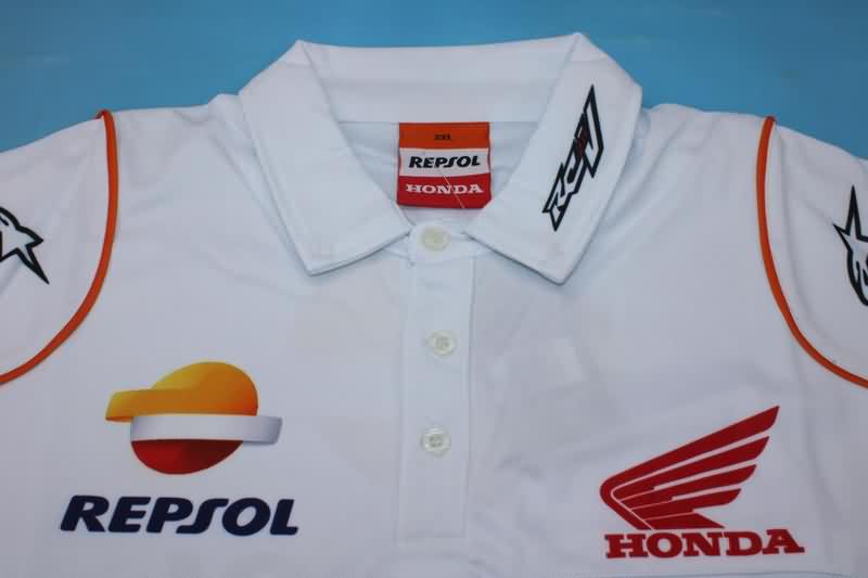 Thailand Quality(AAA) 2021 Honda White Polo Soccer T-Shirt