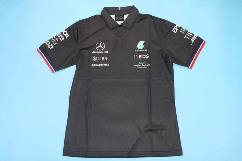 Thailand Quality(AAA) 2021 Mercedes Black Polo Soccer T-Shirt
