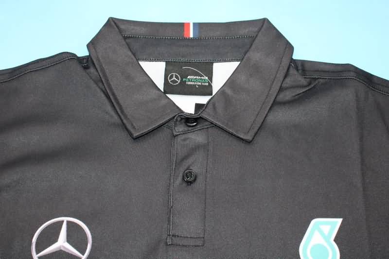 Thailand Quality(AAA) 2021 Mercedes Black Polo Soccer T-Shirt