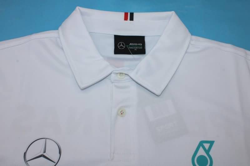 Thailand Quality(AAA) 2021 Mercedes White Polo Soccer T-Shirt