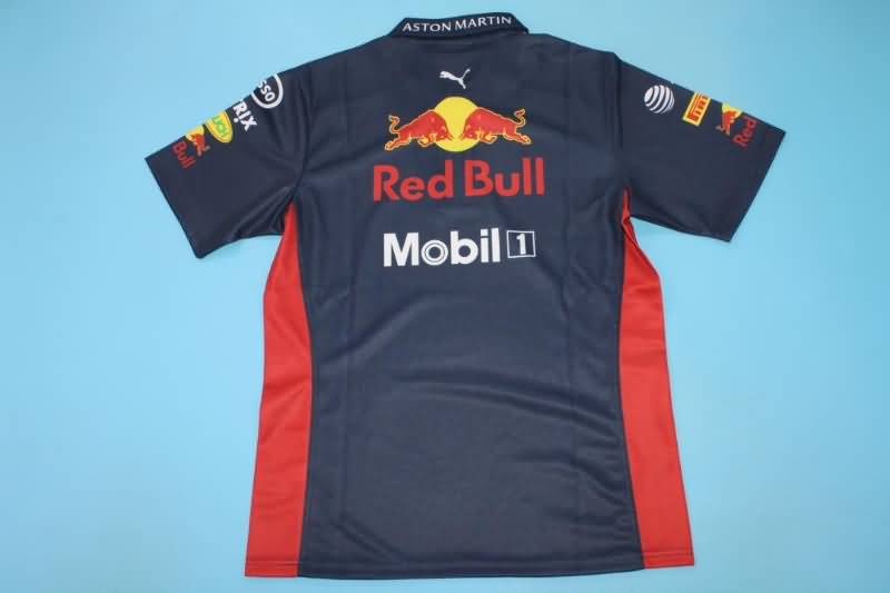 Thailand Quality(AAA) 2021 Red Bull Black Polo Soccer T-Shirt