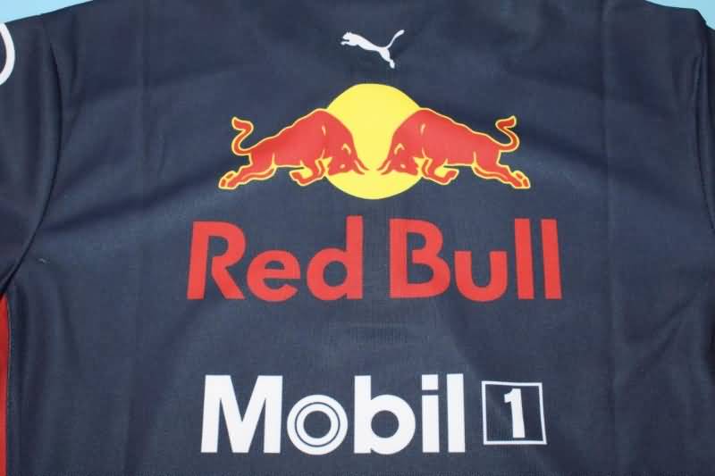 Thailand Quality(AAA) 2021 Red Bull Black Polo Soccer T-Shirt