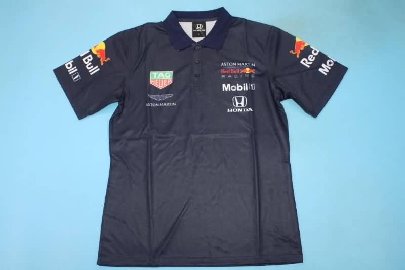 Thailand Quality(AAA) 2021 Red Bull Dark Blue Polo Soccer T-Shirt