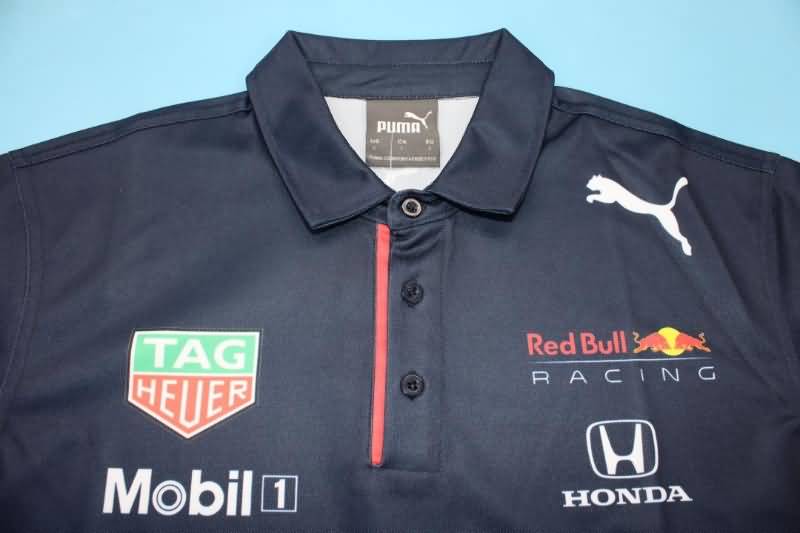 Thailand Quality(AAA) 2021 Red Bull Dark Blue Polo Soccer T-Shirt 02