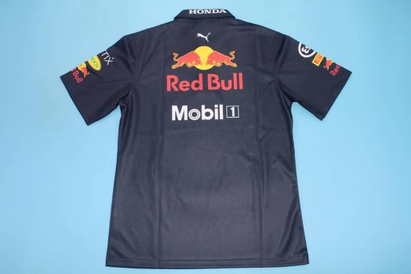 Thailand Quality(AAA) 2021 Red Bull Dark Blue Polo Soccer T-Shirt 02
