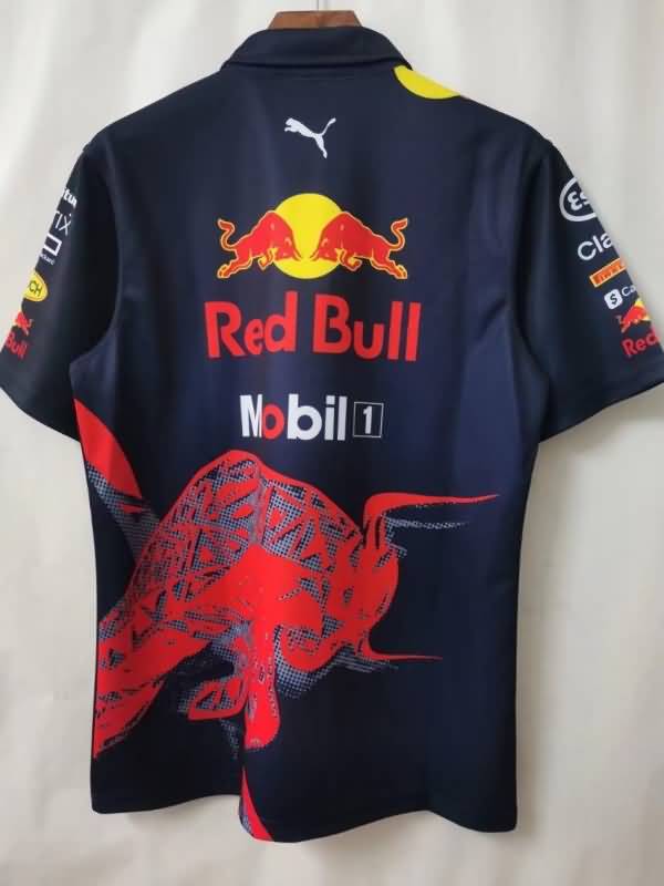 Thailand Quality(AAA) 2021 Red Bull Dark Blue Polo Soccer T-Shirt 03