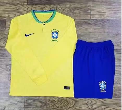 2022 Brazil Home Long Sleeve Soccer Jersey