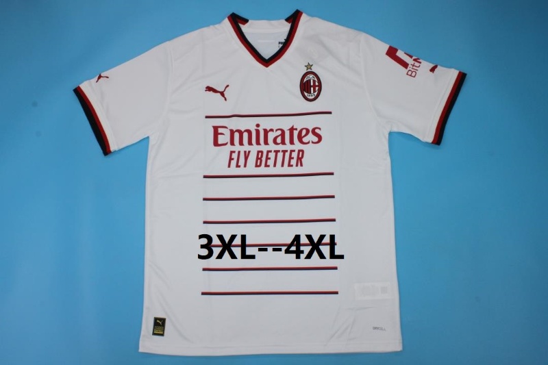 Thailand Quality(AAA) 22/23 AC Milan Away Soccer Jersey (Big Size)
