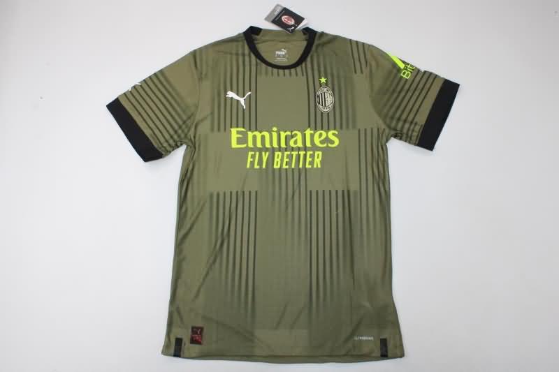 Thailand Quality(AAA) 22/23 AC Milan Third Soccer Jersey (Player)