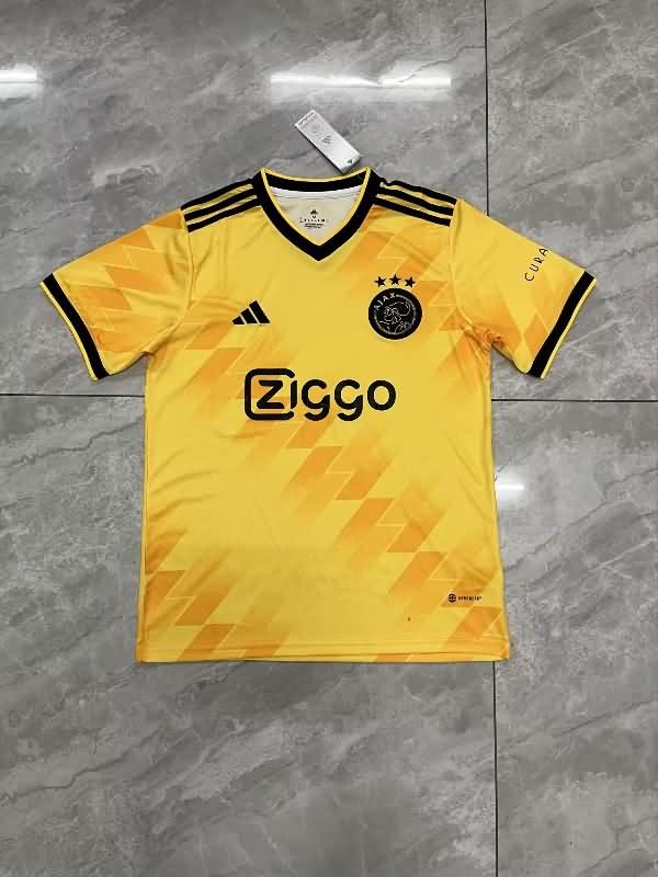 Thailand Quality(AAA) 23/24 Ajax Away Yellow Soccer Jersey