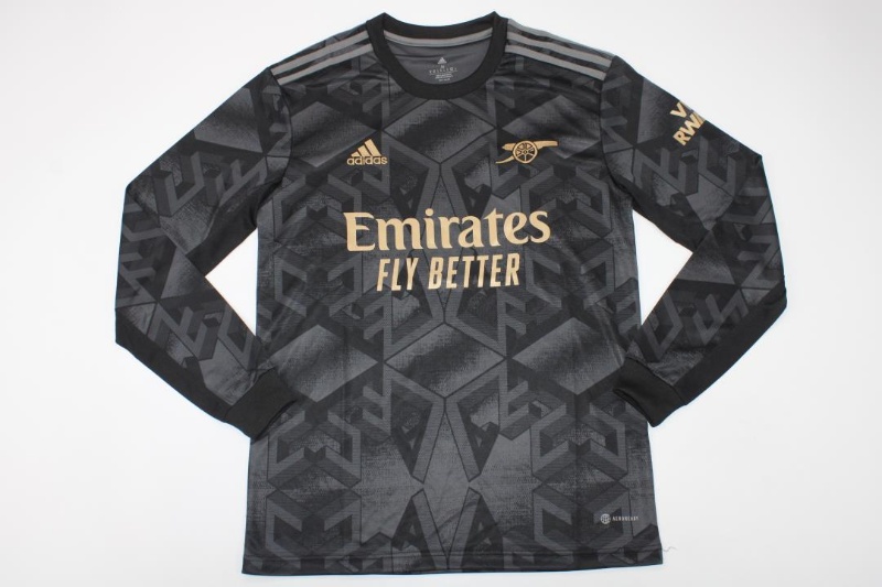 Thailand Quality(AAA) 22/23 Arsenal Away Long Sleeve Soccer Jersey