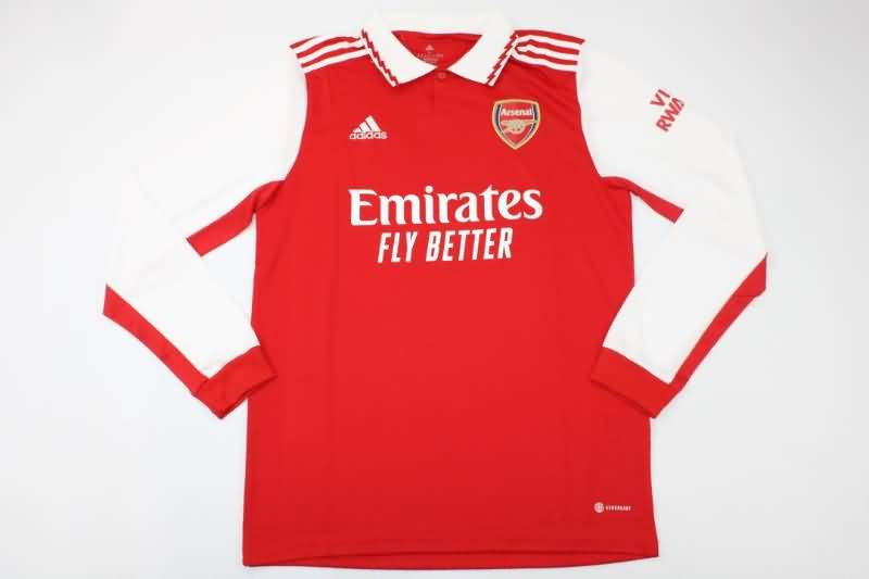 Thailand Quality(AAA) 22/23 Arsenal Home Long Slevee Soccer Jersey