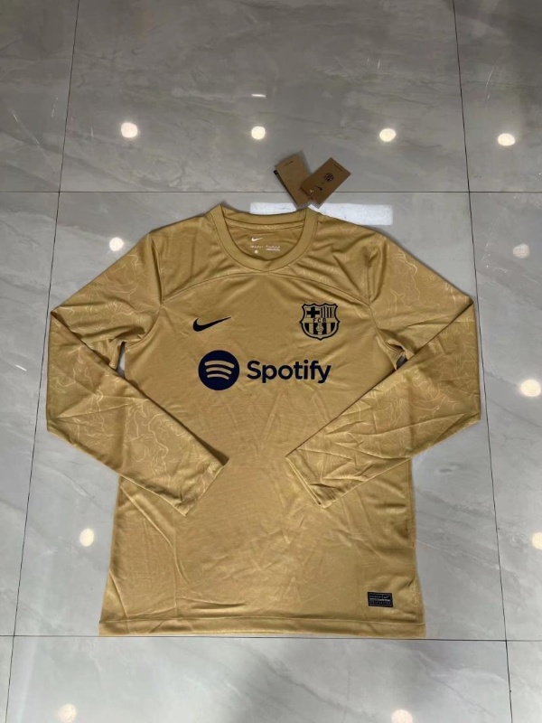 Thailand Quality(AAA) 22/23 Barcelona Away Long Sleeve Soccer Jersey