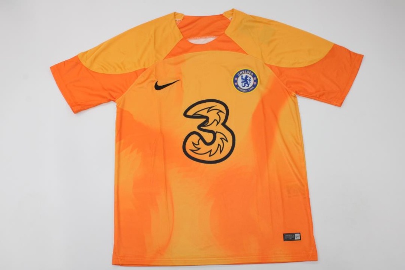 Thailand Quality(AAA) 22/23 Chelsea Goalkeeper Orange Soccer Jersey