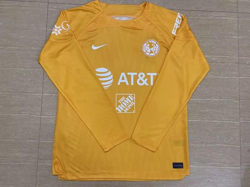 Thailand Quality(AAA) 22/23 Club America Goalkeeper Orange Long Soccer Jersey