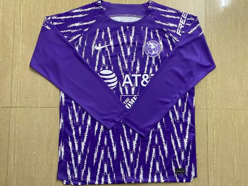 Thailand Quality(AAA) 22/23 Club America Goalkeeper Purples Long Soccer Jersey