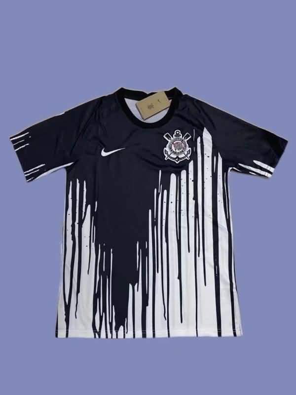 Thailand Quality(AAA) 2022 Corinthians Black White Soccer Jersey