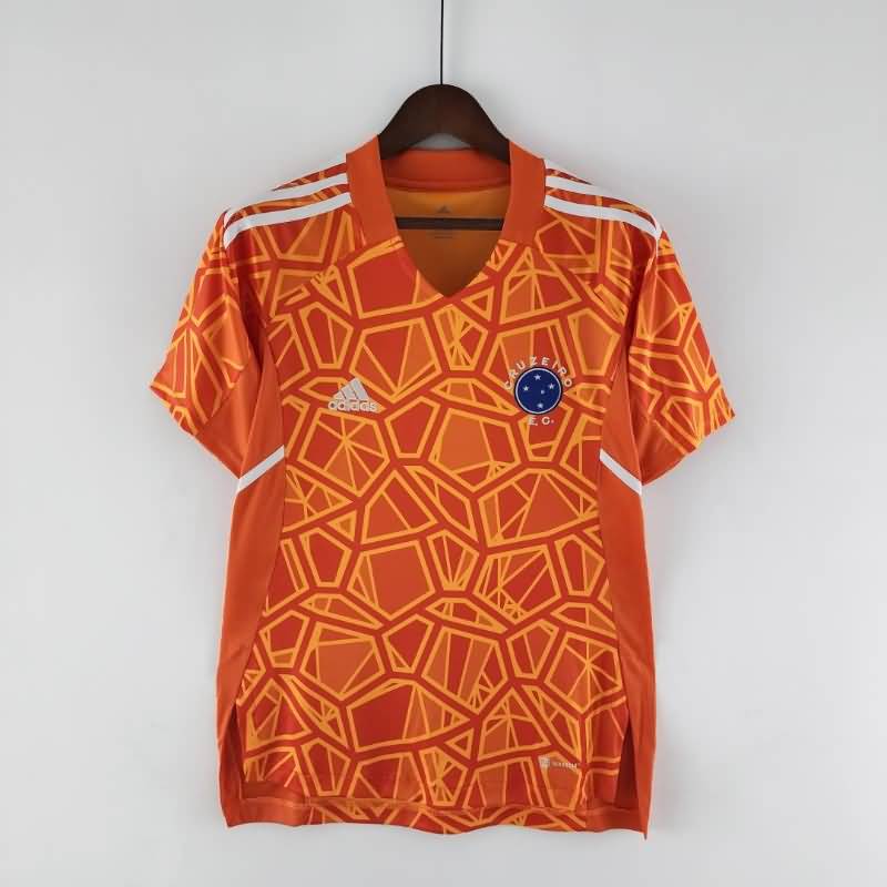Thailand Quality(AAA) 2022 Cruzeiro Goalkeeper Orange Soccer Jersey