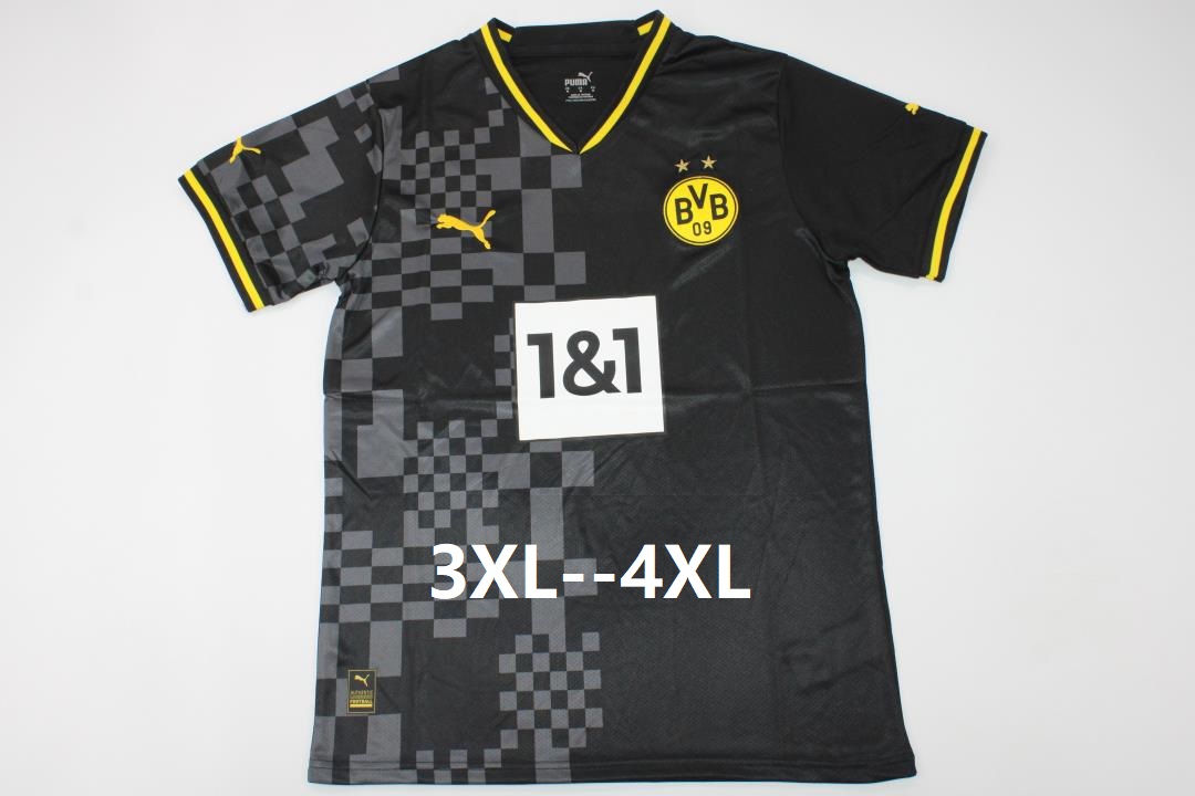 Thailand Quality(AAA) 22/23 Dortmund Away Soccer Jersey (Big Size)