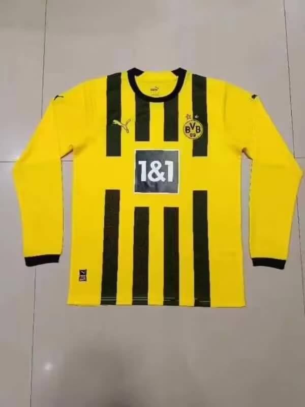 Thailand Quality(AAA) 22/23 Dortmund Home Long Slevee Soccer Jersey