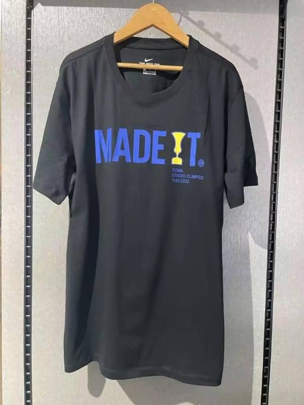 Thailand Quality(AAA) 22/23 Inter Milan Champion Black Soccer T-Shirt