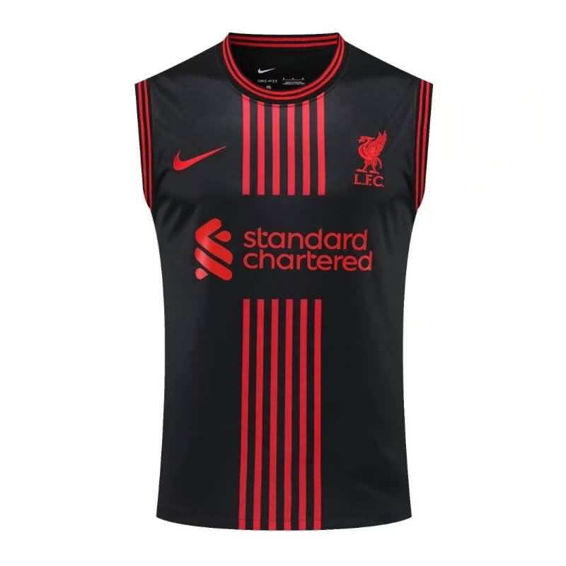 Thailand Quality(AAA) 22/23 Liverpool Black Vest Soccer Jersey 02